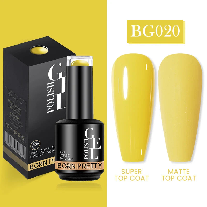 15ml Soak Off UV LED Gel Nail Polish Hybrid Varnish Nail Art Manicure 114 Colors Semi-Permanent Base Top Coat - 24 Timmar Deals