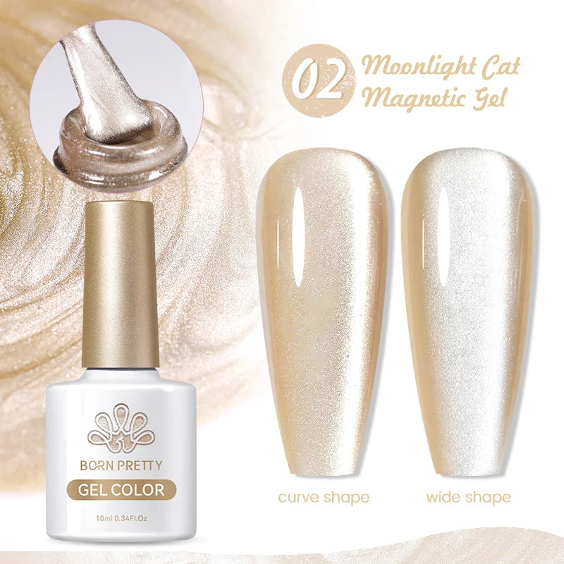 Reflekterande Cat Magnetic Gellack 10ML Silver Shinning Glitter Vernis Semi Permanent Soak Off Magnetic UV Gel - 24 Timmar Deals