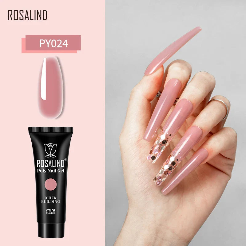 15/30 ml Poly Nail Gel Semi Permanent Akryl Extension Crystal Nail Art Fast Builder Hybrid Lack UV Poly Nagellack - 24 Timmar Deals