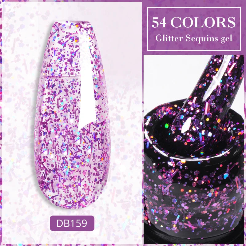 Metalic, Pastell, Glitter Gellack 6ml, 63 olika färger - 24 Timmar Deals