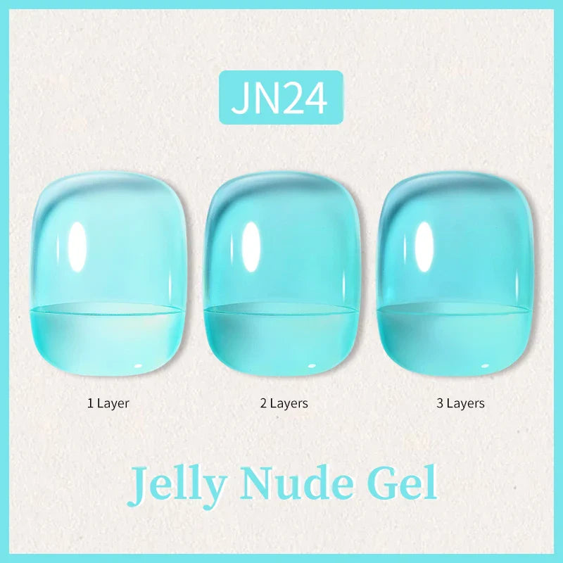 Transparent Jelly Nude Gellack 10ml Sheer Glitter Crystal Varnish - 24 Timmar Deals