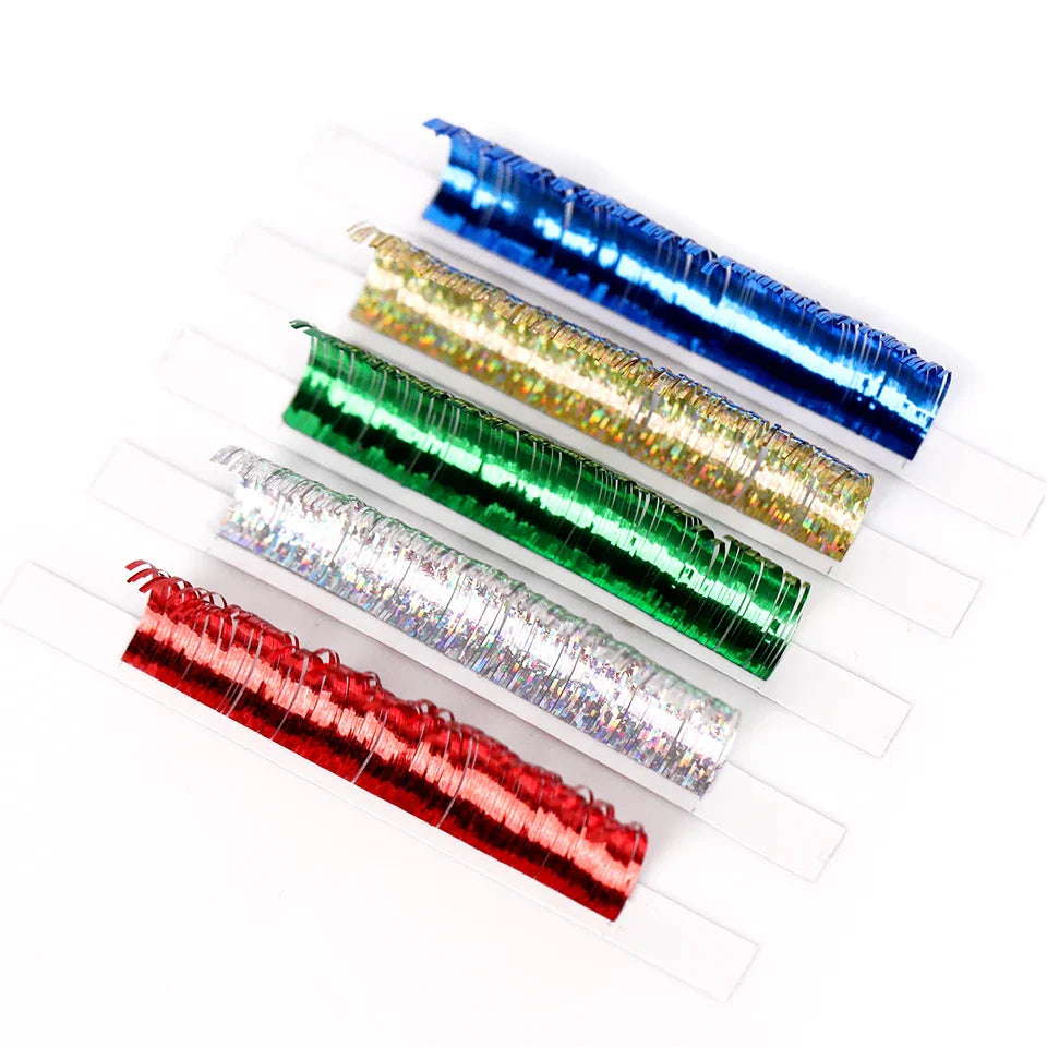 Shiny Colorful Lash Individual Holographic Tinsel Eyelash Extension Lashes Colored Christmas Party Tinsel Eyelashes - 24 Timmar Deals