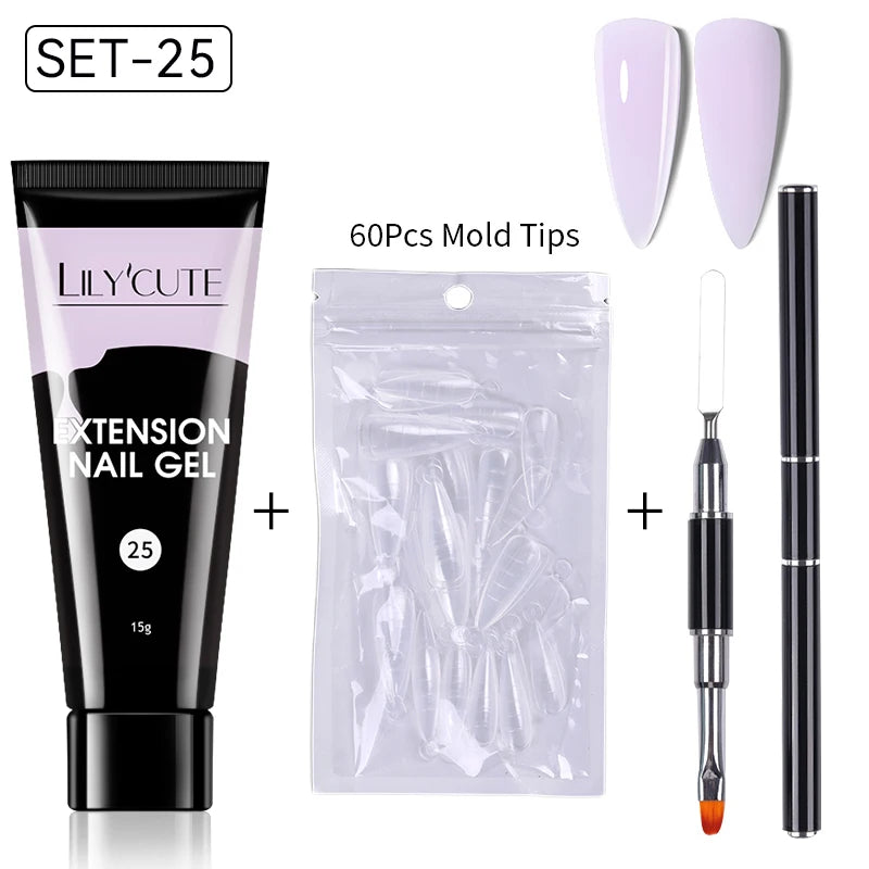 15ml Polygel Nail Extension Set - 24 Timmar Deals