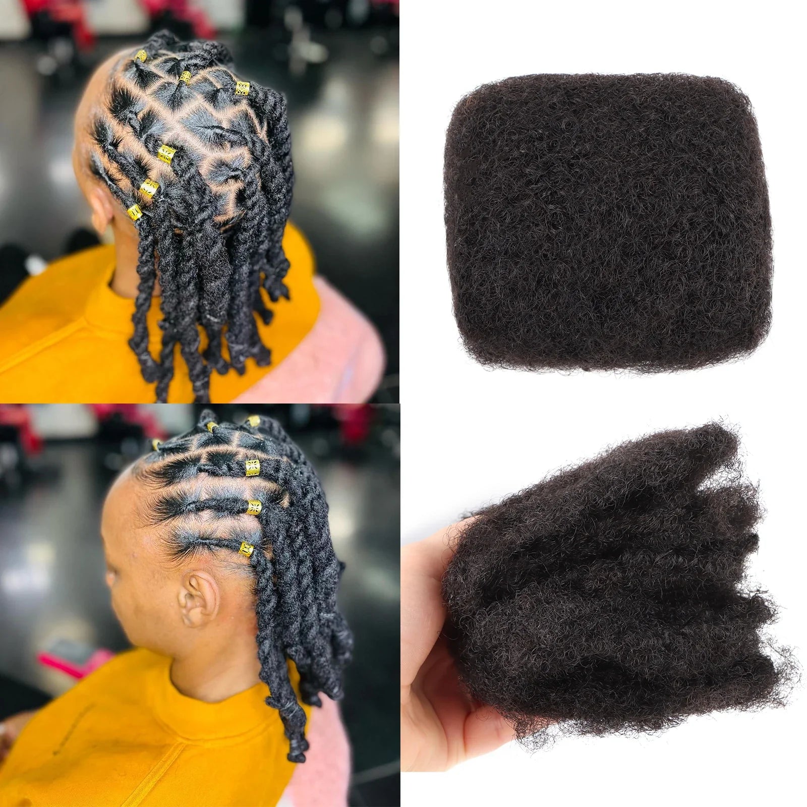 Afro Kinky Hair Bulk Dreadlocks Extensions Dread Hair Extensions - 24 Timmar Deals