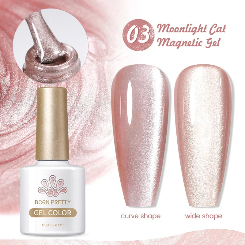 Reflekterande Cat Magnetic Gellack 10ML Silver Shinning Glitter Vernis Semi Permanent Soak Off Magnetic UV Gel - 24 Timmar Deals