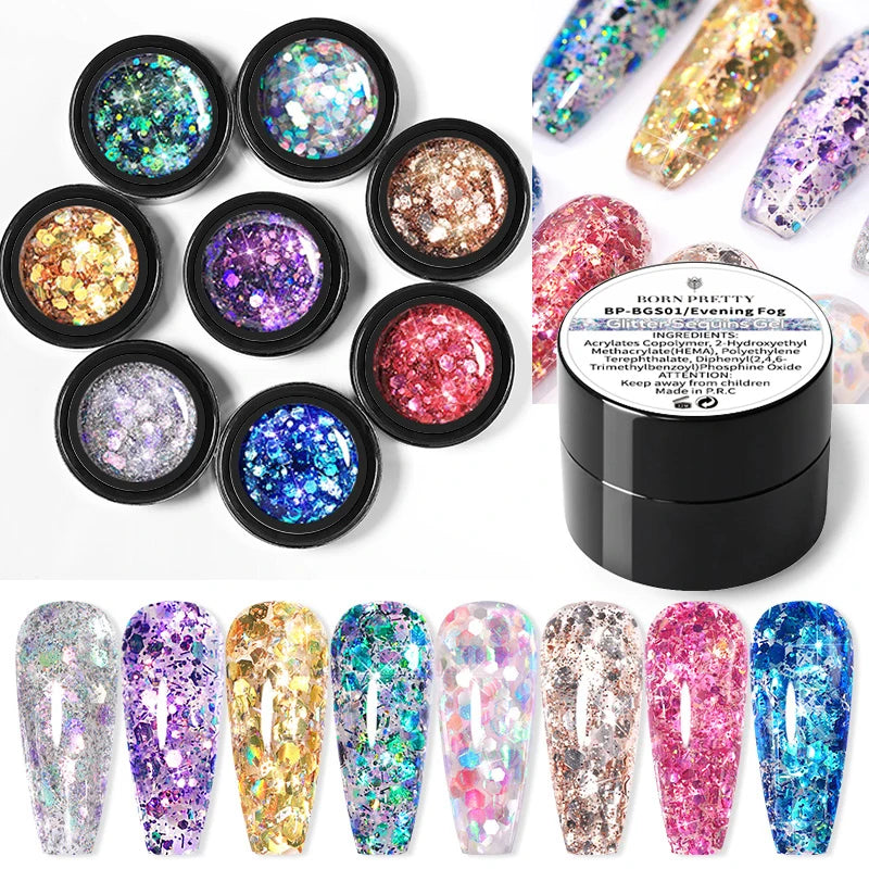Glitter Sequins Gel 5ml - 24 Timmar Deals
