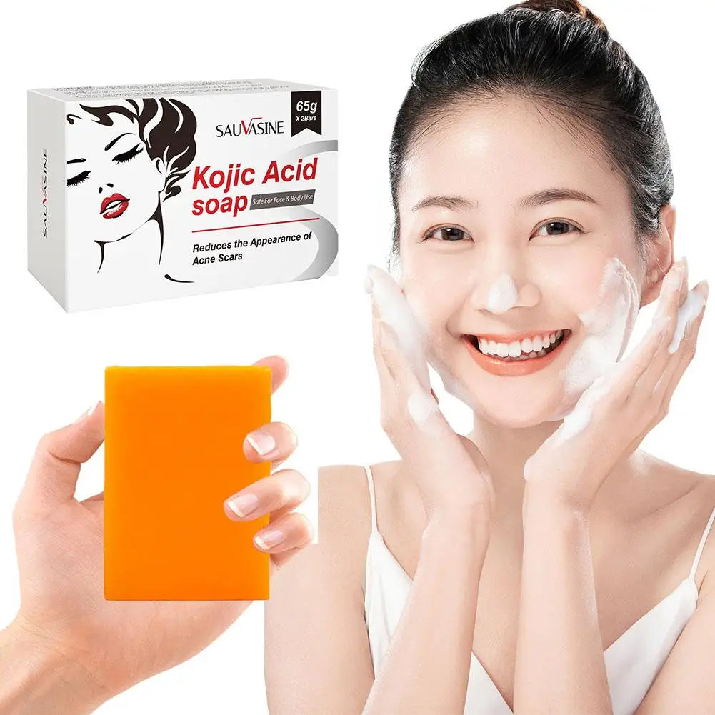 65gX2pcs Kojic Acid Soap Kojic Acid Soap Original Product Face Cream Body Lotion Facial Wash Whitening Anti Aging Acne Dark Spot - 24 Timmar Deals