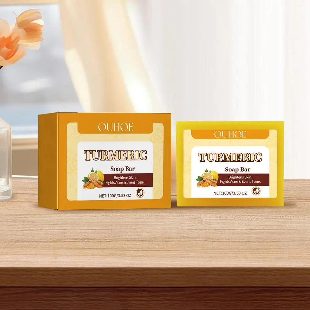 OUHOE Lemon Turmeric Kojic Acid Soap Bar Turmeric Face Whitening Body Oil Removal Soap Acne Skin Skin Care Care Body Soap A J2F1 - 24 Timmar Deals