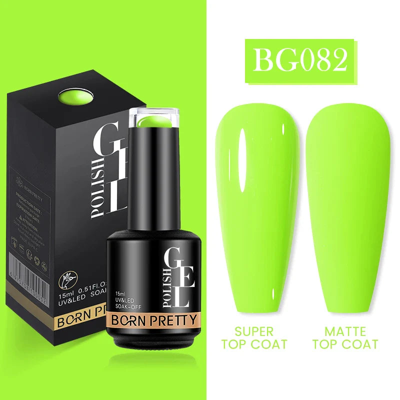 15ml Soak Off UV LED Gel Nail Polish Hybrid Varnish Nail Art Manicure 114 Colors Semi-Permanent Base Top Coat - 24 Timmar Deals