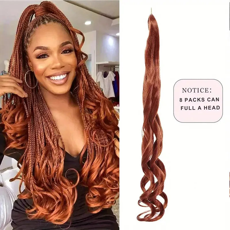 Fläta hårförlängning Syntetiskt hår Långt vågigt Flätat - 24 Timmar Deals