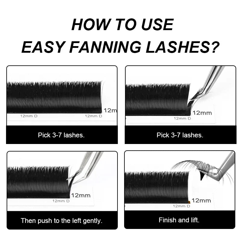 Winky Beauty Easy Fan Eyelashes Mega Volume Lashes Tray 8-15mm All Size Premium Mink Eyelash Extensions Supply for Beauty Makeup - 24 Timmar Deals