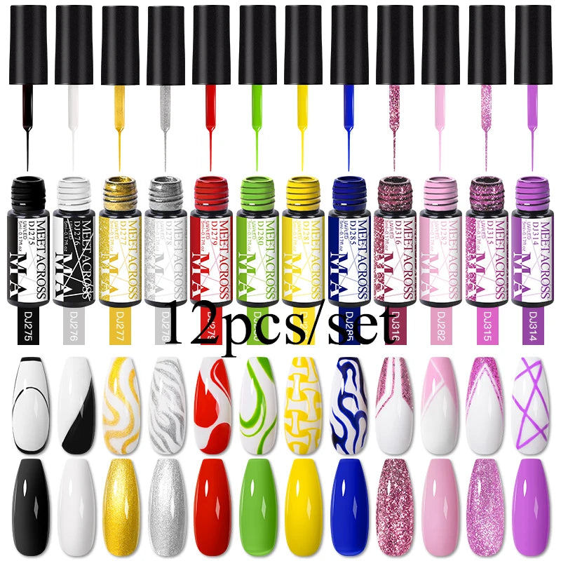 12st Line Gel Polish Set - 24 Timmar Deals
