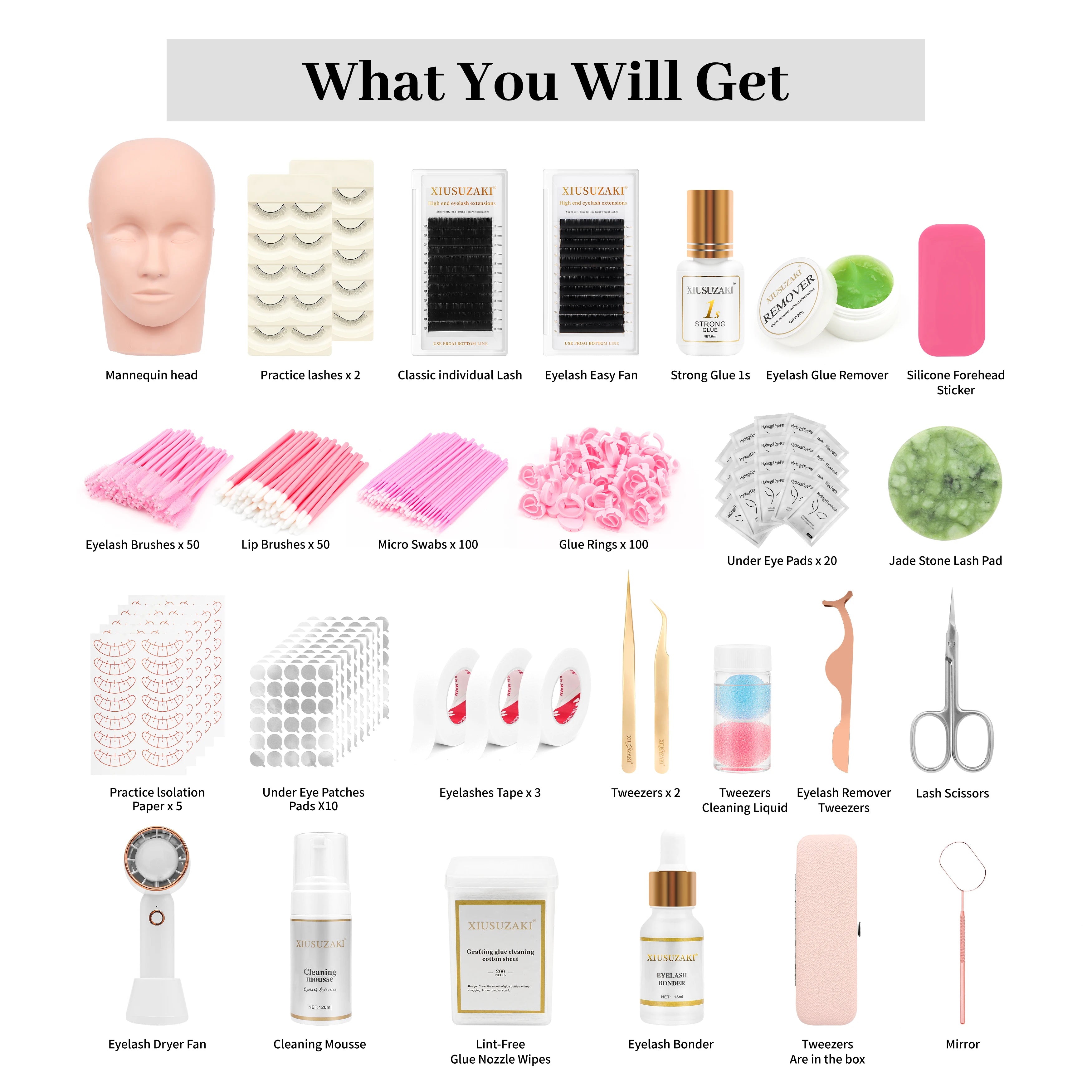 XIUSUZAKI Lösögonfrans förlängnings set för nybörjare - 24 Timmar Deals