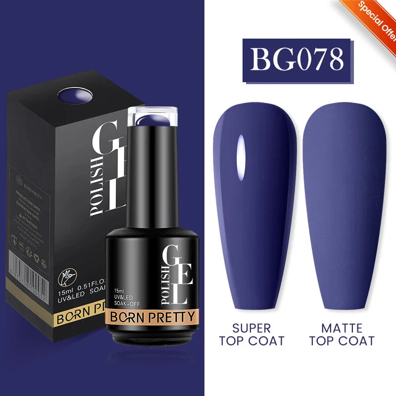 15ml Soak Off UV LED Gel Nail Polish Hybrid Varnish Nail Art Manicure 114 Colors Semi-Permanent Base Top Coat - 24 Timmar Deals