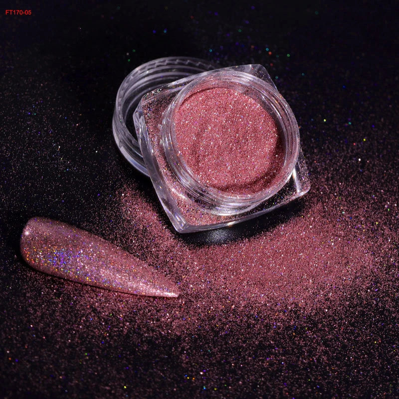 Holographic Nail Powder Net-2g Chrome Laser Mirror Glitter - 24 Timmar Deals