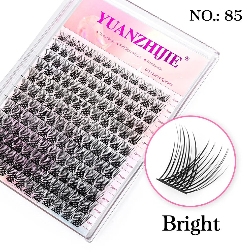 Mix Color 144 Russian Volume False Eyelashes Natural Soft Cluster Segment Lashes - 24 Timmar Deals