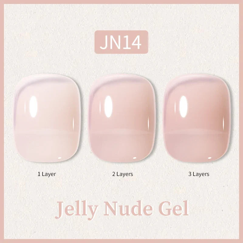 Transparent Jelly Nude Gellack 10ml Sheer Glitter Crystal Varnish - 24 Timmar Deals