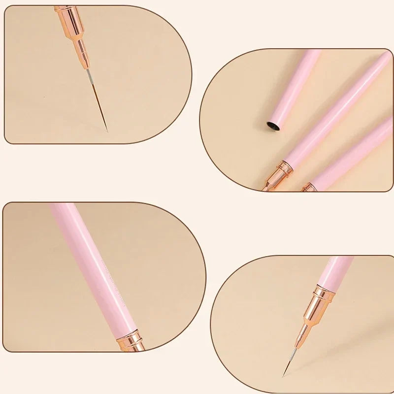 Nail Art Penslar Målning Manikyr Borstar För Långa Linjer Fin - 24 Timmar Deals