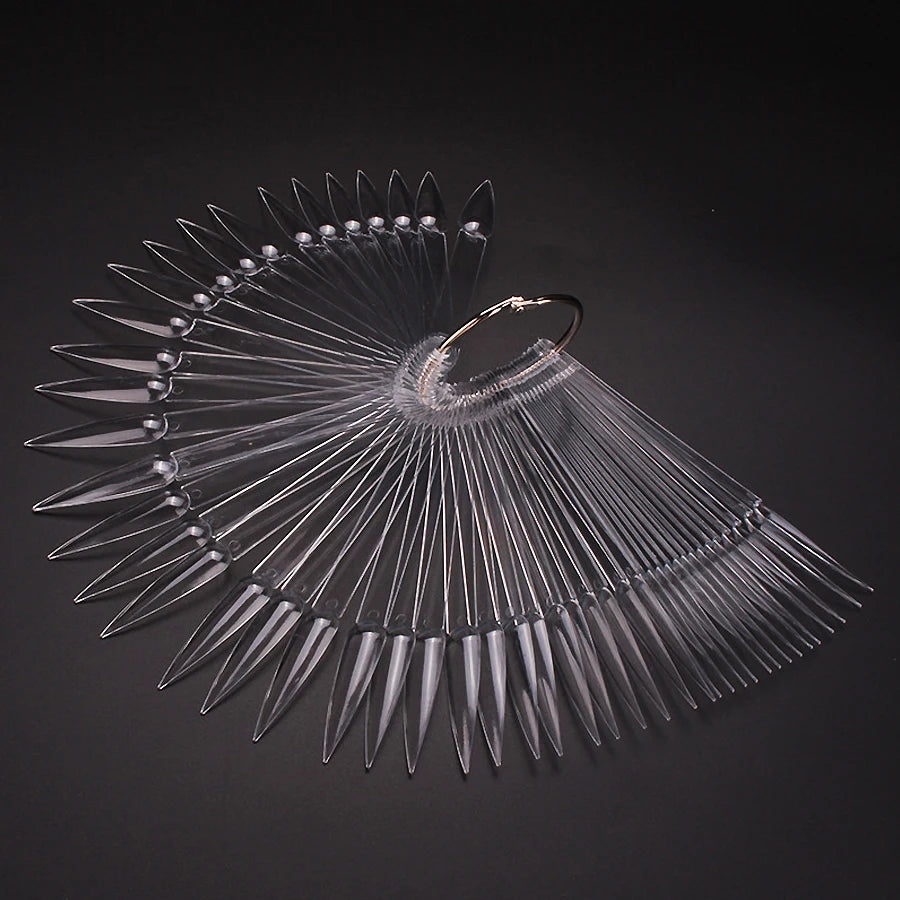 Sharp Fan Shaped Nail Art, False Tips, Polish Gel Color, Practice Display 50st - 24 Timmar Deals