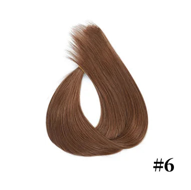 18" Människohårförlängningar Rak Osynlig Halo Wire Clip In Extension - 24 Timmar Deals