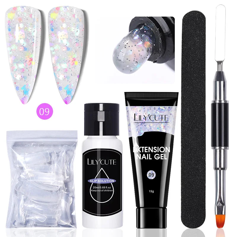 15ml Polygel Nail Extension Set - 24 Timmar Deals