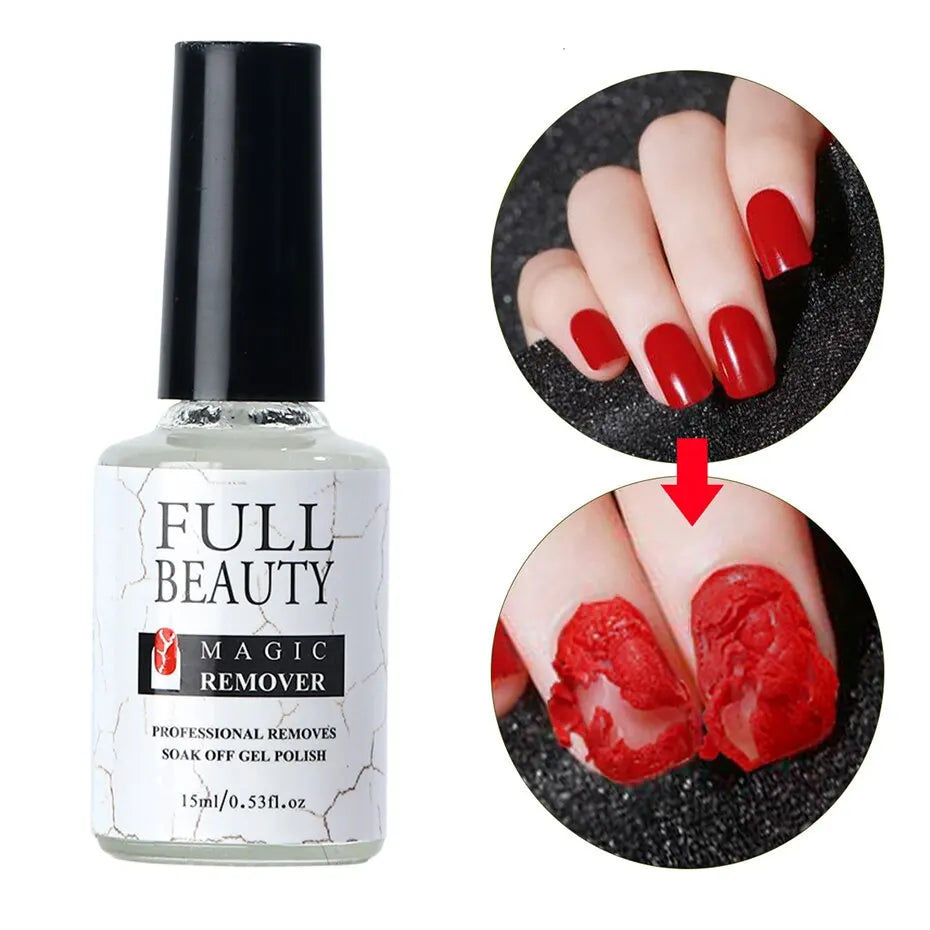 2st Magic Remover Nail Gel Polish Fast Remover Gel Polish 15ML Soak Off UV LED Cleaner Function Gel Ta bort manikyrverktyg - 24 Timmar Deals