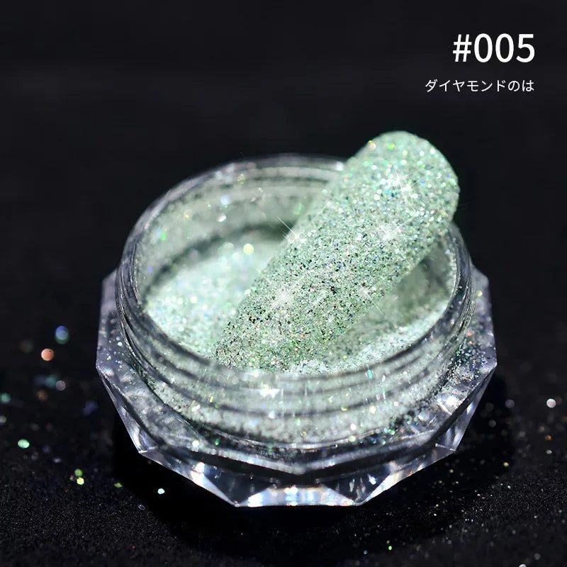 Holographic Nail Powder Net-2g Chrome Laser Mirror Glitter - 24 Timmar Deals