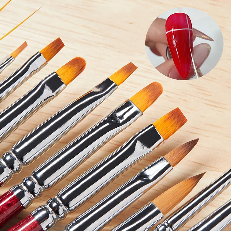 1 st Nail Art Ritning Målning Penna Tunn Rand Blomma Carving Liner Pensel - 24 Timmar Deals