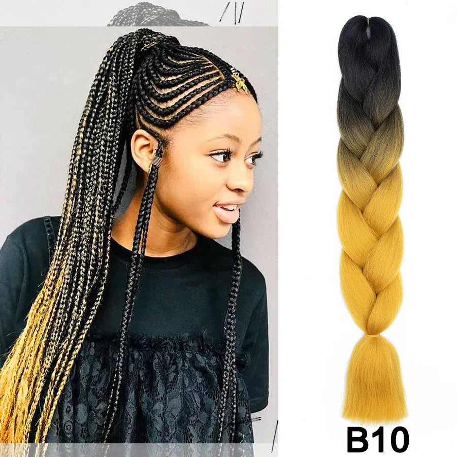 Syntetiska hårförlängningar för att göra afrikanskt fläthår högtemperaturfiber - 24 Timmar Deals