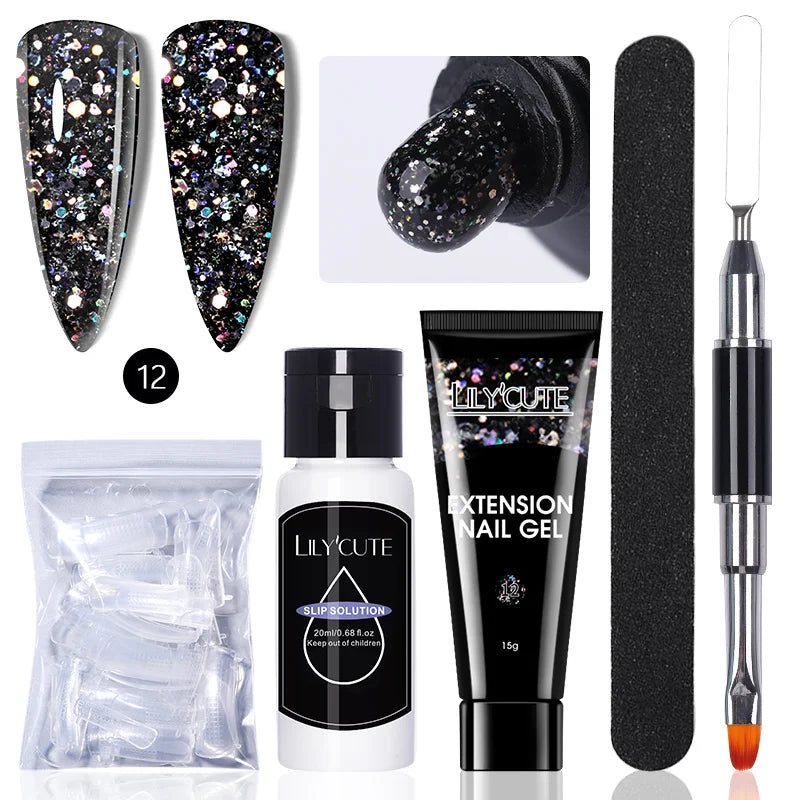 15ml Polygel Nail Extension Set - 24 Timmar Deals