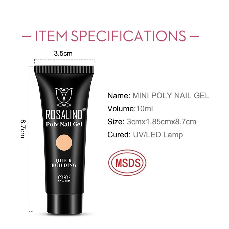 Jelly Poly Nail Gel Snabbförlängning av Crystal Gel Akryl Flytande Nail Art Hybridlack UV/LED - 24 Timmar Deals