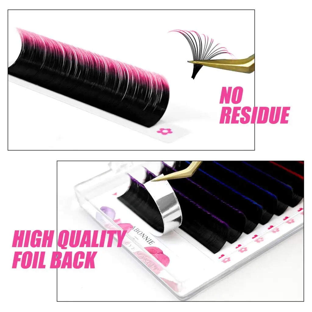 Omber Colored Easy Fanning Volume Lashes Soft Mink Fast Blooming Auto Fans Eyelash Extensions For Beauty - 24 Timmar Deals