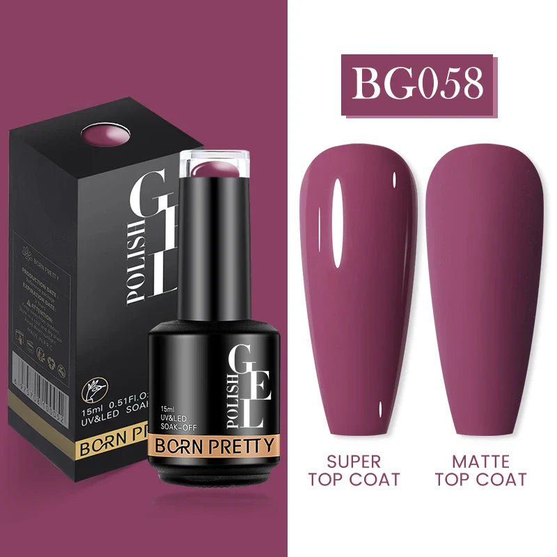 15ml Soak Off UV LED Gel Nail Polish Hybrid Varnish Nail Art Manicure 114 Colors Semi-Permanent Base Top Coat - 24 Timmar Deals