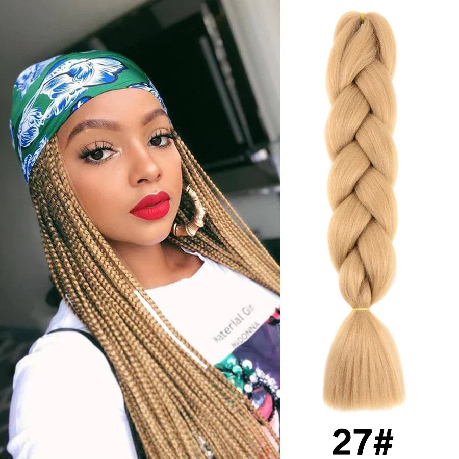 Syntetiska hårförlängningar för att göra afrikanskt fläthår högtemperaturfiber - 24 Timmar Deals