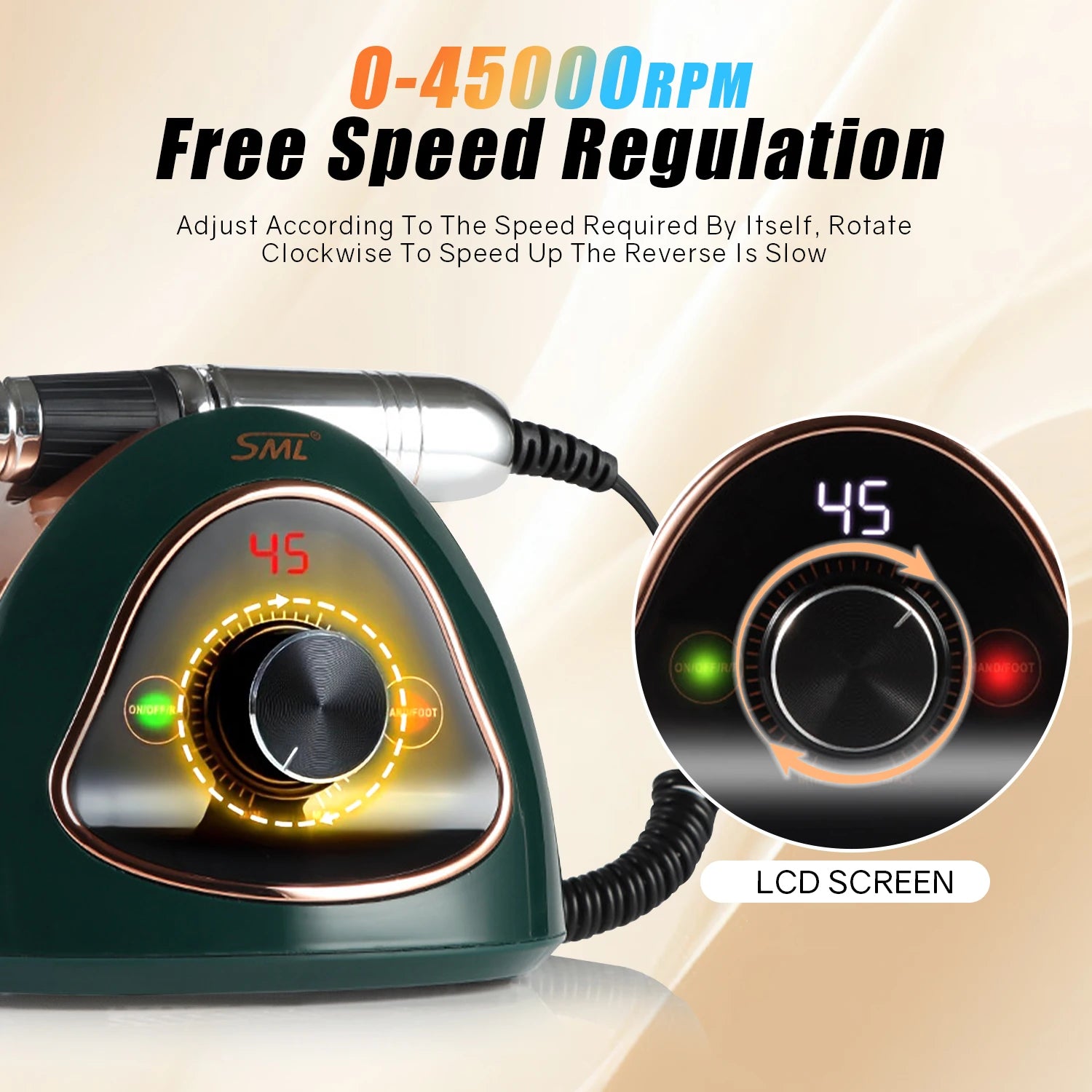 45000 RPM Nagel elfil maskin Nagelfilar med borr - 24 Timmar Deals