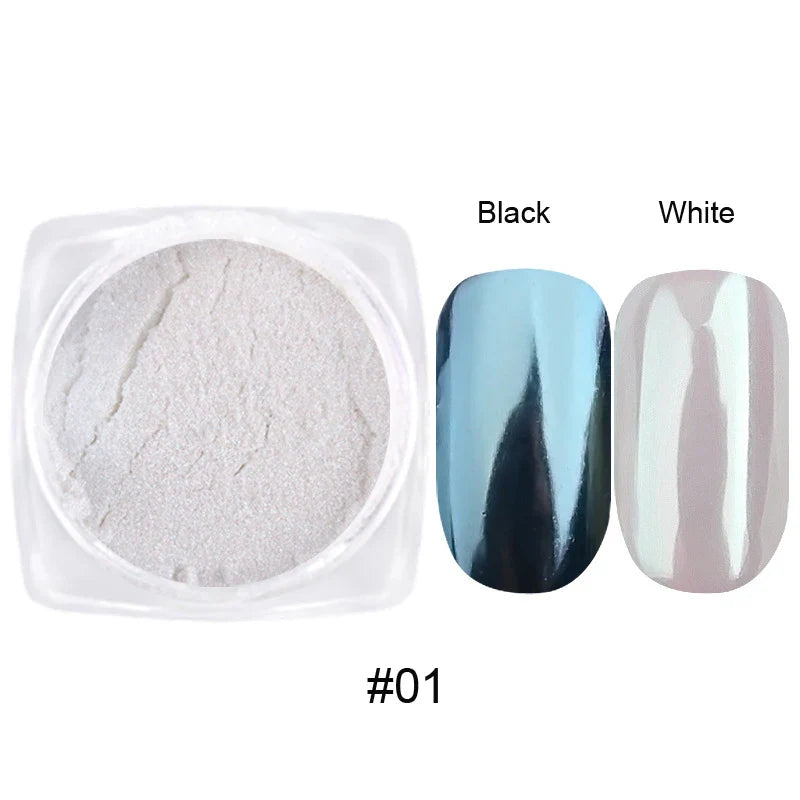 Holographic Nail Powder Net-2g Chrome Laser Mirror Glitter - 24 Timmar Deals