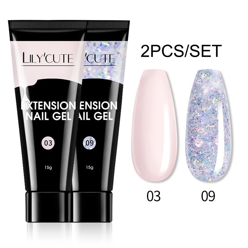 15ml Polygel Nail Extension Set - 24 Timmar Deals