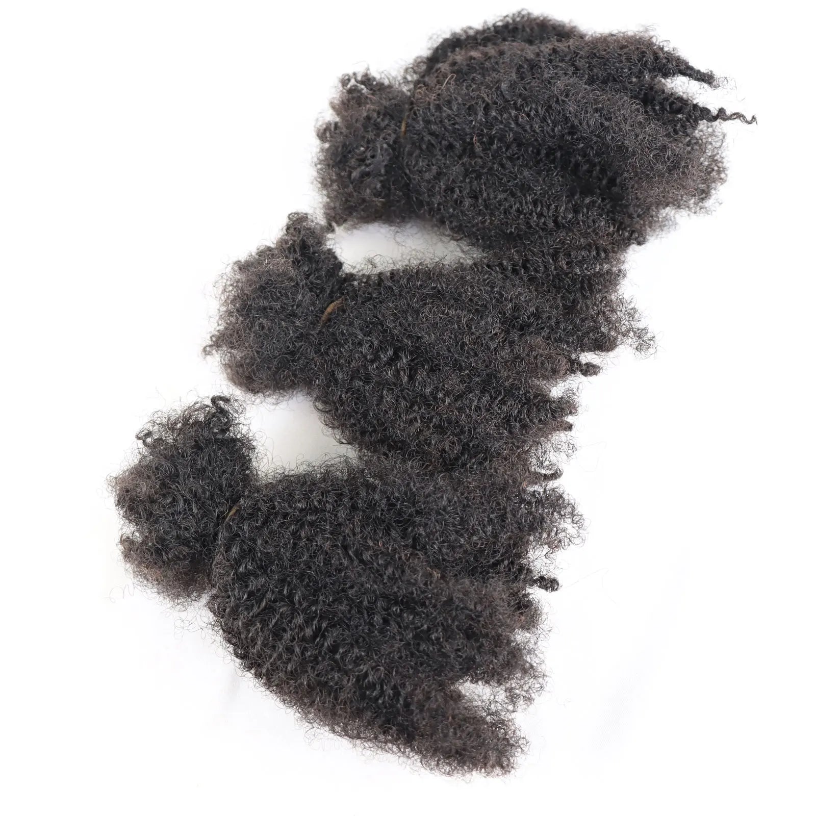 Afro Kinky lockigt människohår Bulk Dreadlock Virkad Flätning Färgat hårförlängning 50g - 24 Timmar Deals
