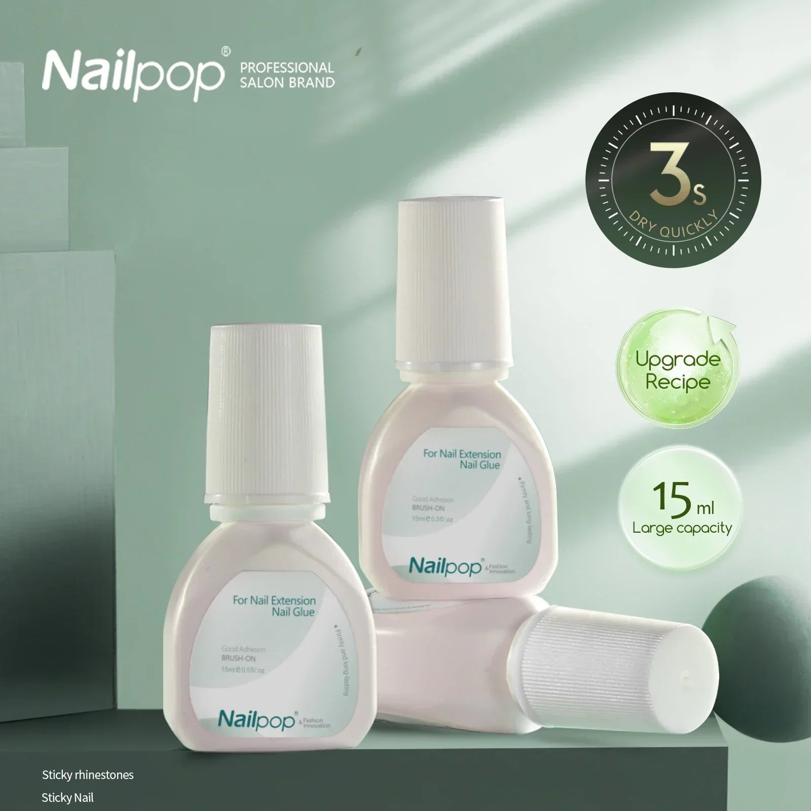 Nailpop 3S snabbtorkande nagellim för nageltips Superstark - 24 Timmar Deals