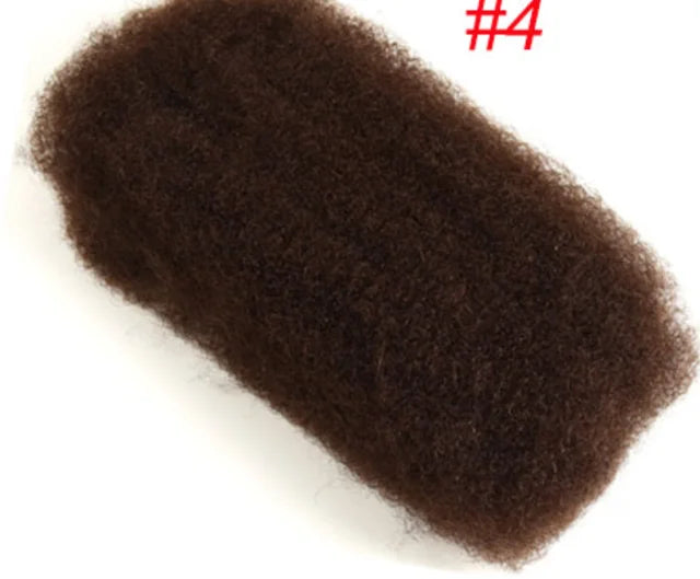 Remy Hair Afro kinky bulk människohår för flätning 1 bunt 50 g/st Naturliga färgflätor - 24 Timmar Deals