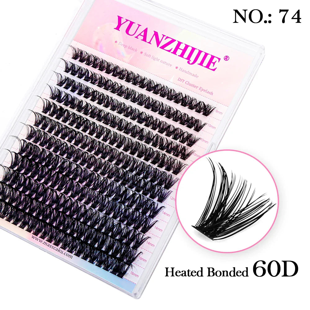 Mix Color 144 Russian Volume False Eyelashes Natural Soft Cluster Segment Lashes - 24 Timmar Deals