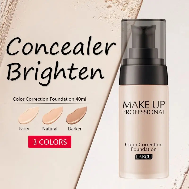 Professional Face Liquid Foundation Cream Full Coverage Concealer Moisturizing Oil Control Foundation Base Brighten Face Makeup - 24 Timmar Deals