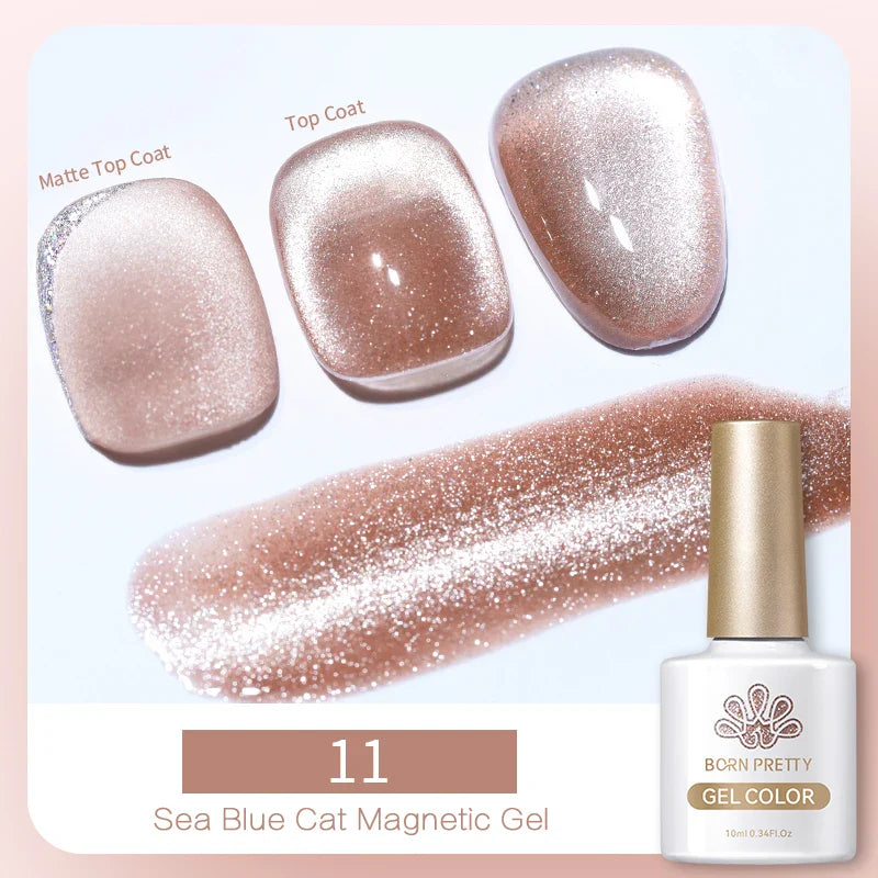 10ml Magic Cat Magnetic Gel Nail Polish Sparking Aurora Silver Effect Soak Off UV Gel Varnis Semi-Transparent - 24 Timmar Deals