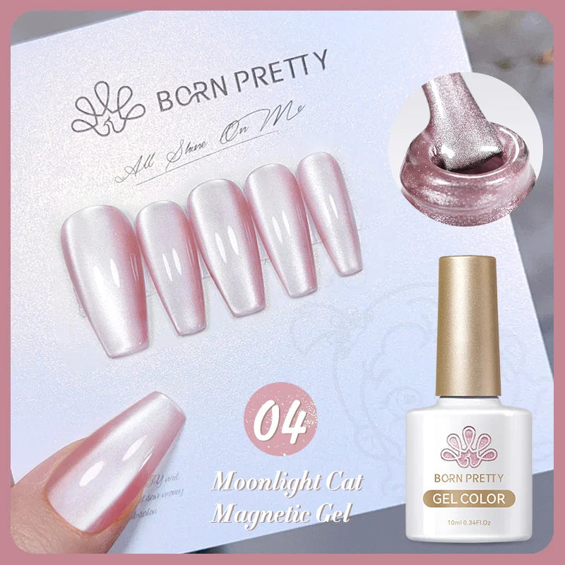 10ml Magic Cat Magnetic Gel Nail Polish Sparking Aurora Silver Effect Soak Off UV Gel Varnis Semi-Transparent - 24 Timmar Deals