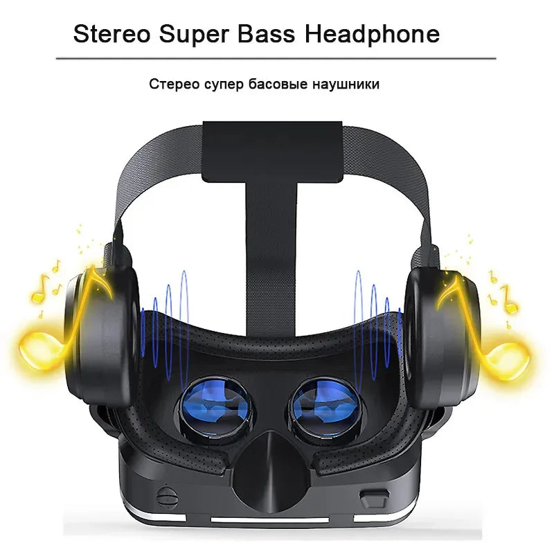 VR Shinecon 6.0 hörlursversion 3D VR-headset med fjärrkontroll för IOS Android - 24 Timmar Deals