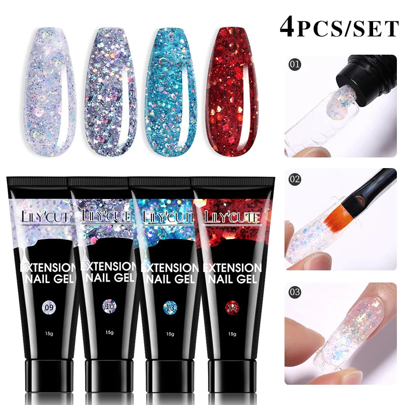 15ml Polygel Nail Extension Set - 24 Timmar Deals