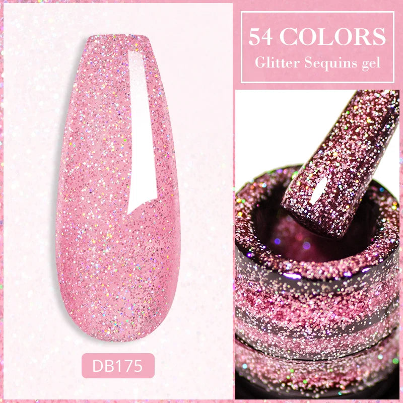Metalic, Pastell, Glitter Gellack 6ml, 63 olika färger - 24 Timmar Deals