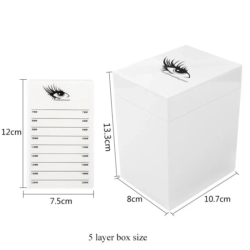 10/5 lager lösögonfransförvaringslåda Akryl Makeup Organizer - 24 Timmar Deals