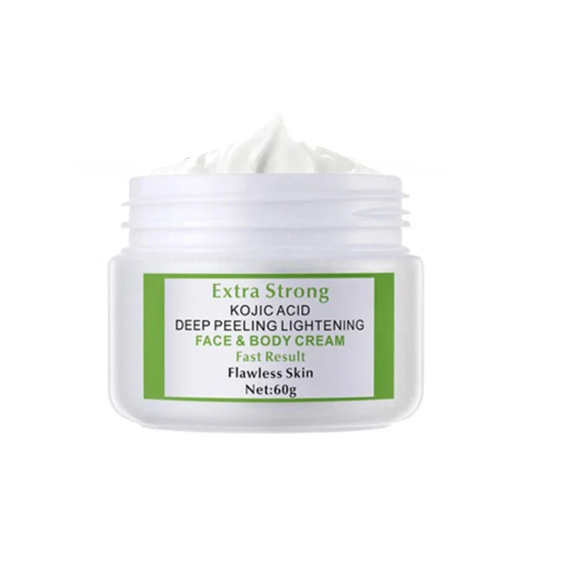 Extra Strong Kojic Acid 7days Lightening Peeling Body Face Cream 60g - 24 Timmar Deals