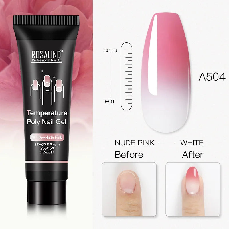 15/30 ml Poly Nail Gel Semi Permanent Akryl Extension Crystal Nail Art Fast Builder Hybrid Lack UV Poly Nagellack - 24 Timmar Deals
